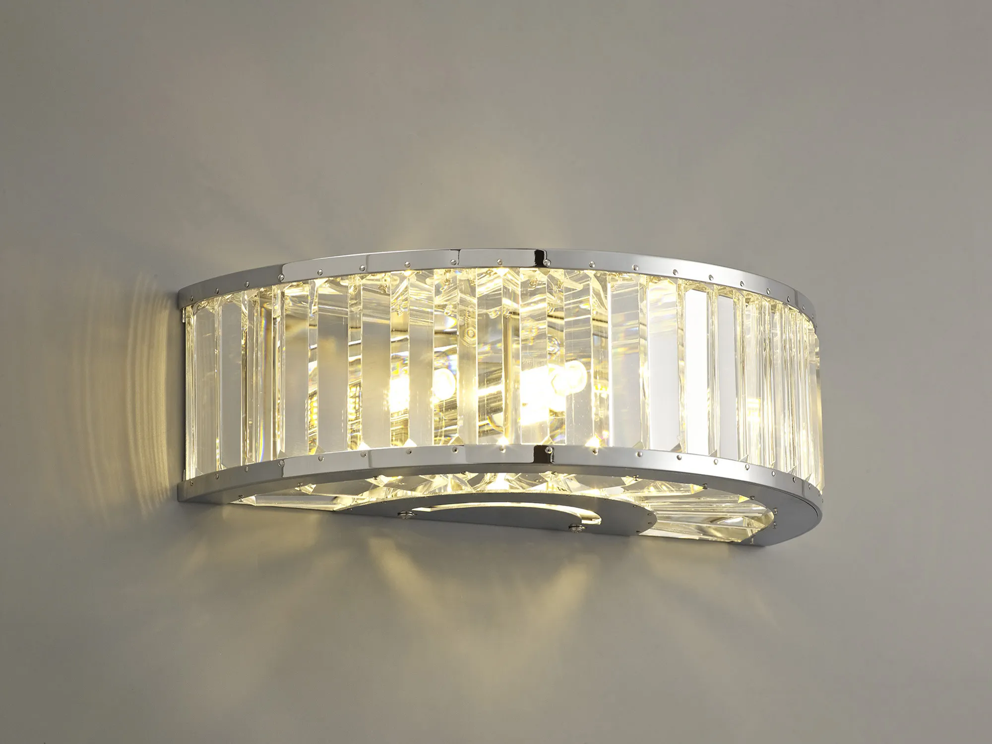 Torre Crystal Wall Lights Diyas Flush Crystal Wall Lights